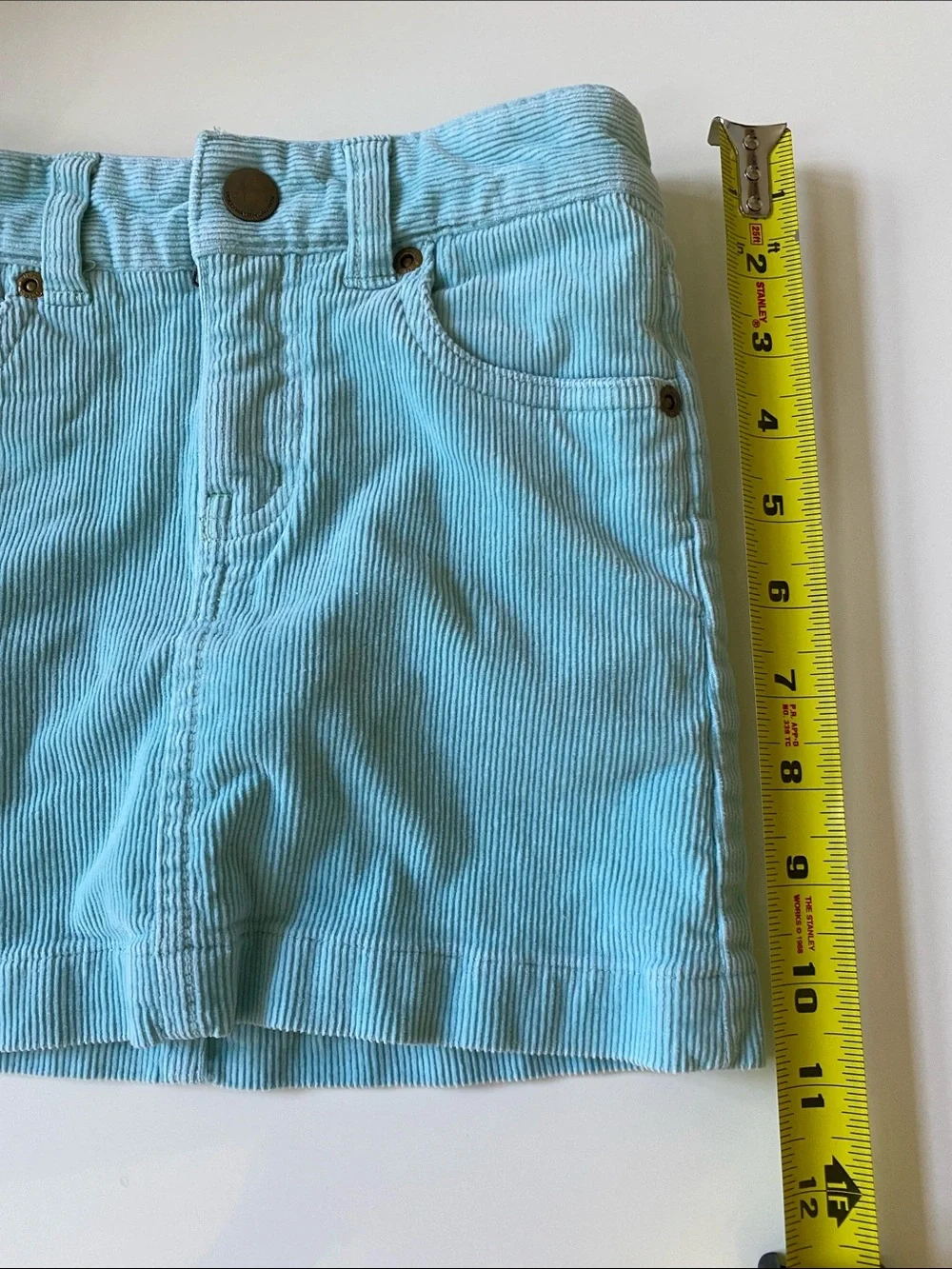 Ralph Lauren 4T Light Blue Corduroy A-Line Kids Skort with logo & cord shorts